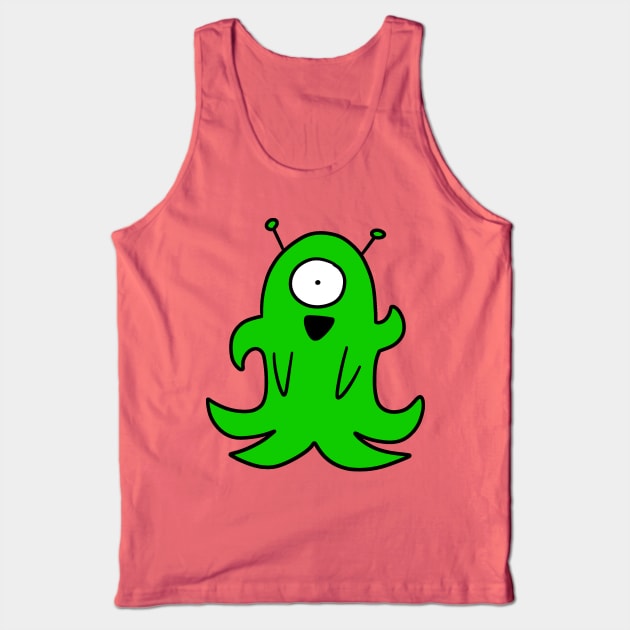 Green Tentacle Alien Tank Top by saradaboru